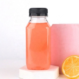 Venta al por Mayor de Botellas de Plástico Cuadradas Transparentes de 120 ml y 250 ml para Jugo de Limón, Bebidas y Smoothies, Envases para Bebidas con Tapa - Product Image 6
