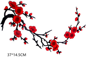 Fleur Applique Vêtements Broderie <span class=keywords><strong>Patch</strong></span> <span class=keywords><strong>Tissu</strong></span> <span class=keywords><strong>Autocollant</strong></span> Fer à coudre sur <span class=keywords><strong>Patch</strong></span> Couture Réparation Brodé Nouveau Plum Blossom <span class=keywords><strong>Patch</strong></span> - Product Image 2