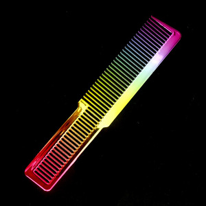 Peigne arc-en-ciel électroplaqué, grand peigne en plastique pour coiffure en salon, pour hommes et femmes - Product Image 5