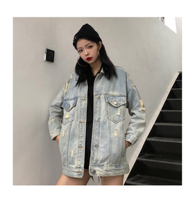 Veste en Jean Vintage pour femme, Streetwear, Style Punk, imprimé dessin animé - Product Image 6