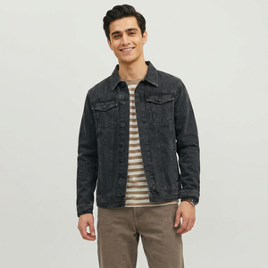 Chaqueta Vaquera de Invierno para Hombre 2026, Nueva, de Alta Calidad, con Logotipo Personalizado, Larga y Delgada, con Procesamiento OEM - Product Image 1