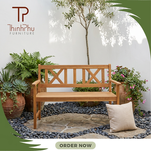 Small Space-Saving Modern Luxury Solid Pine Wood Outdoor Garden Chair Daybed <b>Bench</b> for Bedroom Living Room Apartment Park Villa - Product Image 5