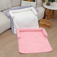 Plüschiges Polycotton Geradliniges Sofa-Haustierkissen, Warmes Rutschfestes Hundebett, Weiches Komfortables Katzenbett, Multifunktionales Katzennest