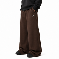 Pantalon de survêtement homme XUFEI OEM personnalisé avec logo, streetwear de haute qualité, 100% coton, brodé, coupe ample et épaisse