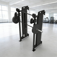 Nouvelle version de rack à squats mural en acier inoxydable avec pile de poids de 70 kg, cage de musculation pliable pour la salle de sport, la remise en forme et la musculation