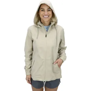 新しいカスタマイズされた色通気性釣りジャケット女性屋外防水釣りジャケット服/カスタム本物の木迷彩ジャケット