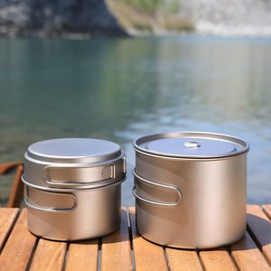 Camping Cookware Set Compact 1100ml Hard Titanium Camping Pot and Pan Outdoor Cooking Gear - Product Image 3