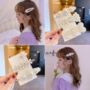 Lot de pinces à cheveux BB en perles, assortiment de barrettes en métal doré avec étoiles, fleurs et strass pour femmes et filles, coffret cadeau en gros - Product Image 3