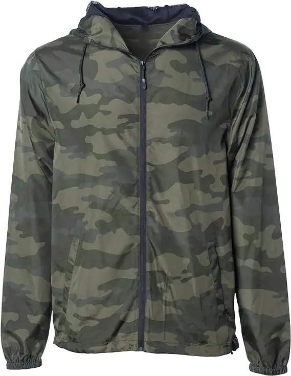 Logo personnalisé Automne Patchwork À Capuche Respirant En Plein Air Camouflage Sports Courir Coupe-Vent Vestes Pour Hommes