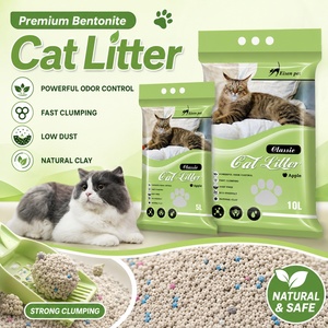 Litière pour chat en bentonite parfumée à la lavande et à la pomme, 99 % sans poussière, forte absorption, litière pour chat à forte absorption, arena para gato bentonita - Product Image 1