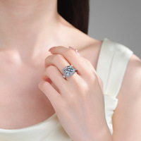 Cadeau d'anniversaire, bague en moissanite certifiée GRA, diamant rond 3&5&10CT, VVs1, argent sterling 925, pour femme, pour mariage, fiançailles