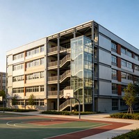 Conception d'Espace Flexible, Construction Personnalisée en Acier à Plusieurs Étages pour les Écoles Primaires et Secondaires