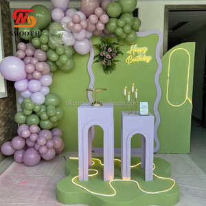 SMOOTH Luxury Wedding Event Stage Decorations Green Plinth <b>Stand</b> Wedding <b>Backdrop</b> Acrylic Centerpieces for Party Events - Product Image 2