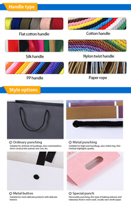 ถุงของขวัญกระดาษสีดำแบบกำหนดเองพร้อมหูหิ้วเชือก พิมพ์โลโก้ด้วย UV สำหรับธุรกิจและการช้อปปิ้ง - Product Image 4