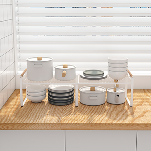 Estante de cocina extensible, organizador de metal apilable, estante de almacenamiento de alambre de almacén - Product Image 5