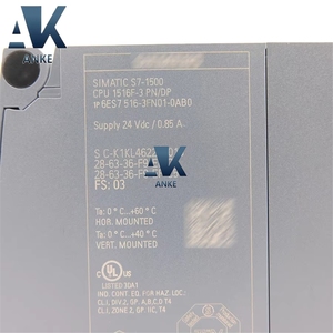 6ES7516-3FN01-0AB0 SIMATIC S7-1500F CPU 1516F-3 PN/DP ตัวควบคุมความปลอดภัยพร้อม PROFIBUS - Product Image 1