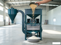 Décortiqueuse de riz agricole diesel/électrique à basse température, avec séparateur amélioré en acier au manganèse, faible taux de bris, économe en énergie et stable pour le traitement