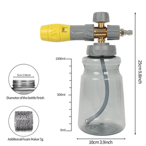 Lanza de espuma a presión para limpieza de coches, botella pulverizadora, cañón de espuma transparente más espesa - Product Image 6