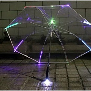 Dual <b>Umbrella</b> Sun <b>Umbrella</b> with LED PVC Transparent Straight Lighting for Landscape Pathway DIY Lighting Project - Product Image 4