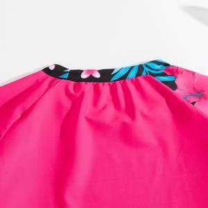 Maillot de bain à manches longues pour filles avec haut à jupe imprimé floral et bas <span class=keywords><strong>capri</strong></span>, ensemble modeste trois pièces tanga pour adolescentes - Product Image 3