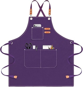 Grembiule da Lavoro in Tela Impermeabile |   Grembiule Multitasche con Cinturino Incrociato per Personale Domestico, Baristi, Fioristi, Parrucchieri, Pasticceri - Product Image 1