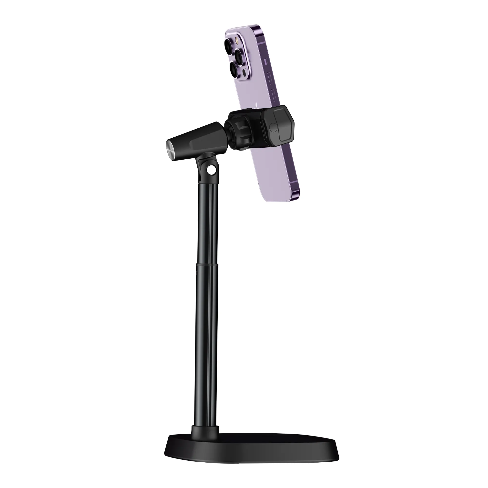 Boneruy T8 Support de téléphone portable en plastique réglable à angle flexible et rotatif à 360 ° pour diffusion en direct