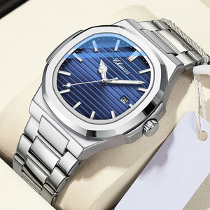 Fabricant de montres Shenzhen personnalisé meilleur couple or argent carré montre-bracelet lumineuse ensemble étanche pour homme et femme comme cadeau - Product Image 2