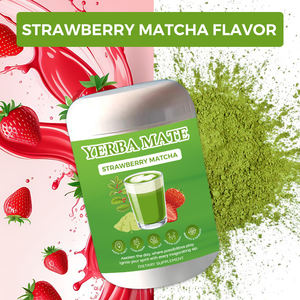 Mezcla de té mate orgánico con sabor a fresa Matcha OEM, soporte digestivo, estilo de vida saludable, polvo de té Matcha Yerba Mate de fresa - Product Image 2