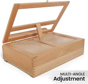 Caballete <span class=keywords><strong>de</strong></span> mesa <span class=keywords><strong>de</strong></span> escritorio <span class=keywords><strong>de</strong></span> madera Caballete <span class=keywords><strong>de</strong></span> escritorio <span class=keywords><strong>de</strong></span> madera Caja <span class=keywords><strong>de</strong></span> mesa <span class=keywords><strong>de</strong></span> Arte <span class=keywords><strong>de</strong></span> madera para dibujar, pintar <span class=keywords><strong>y</strong></span> dibujar con 3 cajones delanteros - Product Image 3