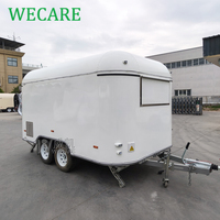 WECARE Food Truck Mobile pour Smoothies, Limonades, Café, Pâtisseries, Crêpes, Churros, Barbecue, avec Cuisine Complète