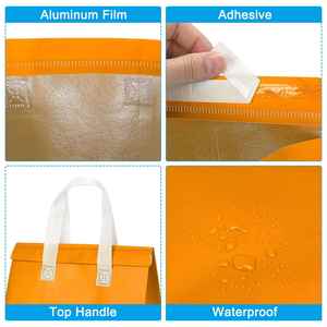 Bolsa Térmica Personalizada con Logotipo, Gruesa, de Tela No Tejida, con Forro de Papel de Aluminio, a Prueba de Fugas, para Helados, Alimentos Congelados, Bebidas Frías, Compras - Product Image 3