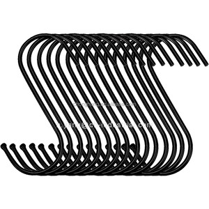 Crochets <span class=keywords><strong>de</strong></span> suspension multifonctions <span class=keywords><strong>en</strong></span> métal Crochets <span class=keywords><strong>de</strong></span> suspension <span class=keywords><strong>en</strong></span> acier noir <span class=keywords><strong>en</strong></span> <span class=keywords><strong>forme</strong></span> <span class=keywords><strong>de</strong></span> <span class=keywords><strong>S</strong></span> Crochets <span class=keywords><strong>en</strong></span> métal à usage intensif - Product Image 1