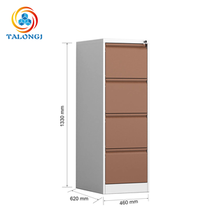 Armoire de classement en acier A4 avec 4 tiroirs et serrure à clé, design moderne - Rangement multifonctionnel pour documents - Product Image 2