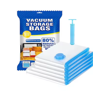 Oem Tùy Chỉnh Lớn Nhựa Hình Chữ Nhật Lưu Trữ Túi Cho Bộ Đồ Giường Chăn Quần Áo Tiết Kiệm Không Gian Phẳng Chân Không Nén Lưu Trữ - Product Image 1