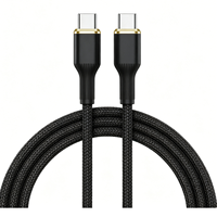Cable Trenzado USB C a C de 60W y 1m, Cable de Carga Rápida Tipo C para Samsung Galaxy S24/S23, para iPhone 15 16 17 iPad