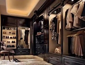 Thiết kế tủ quần áo hiện đại có cửa kính, nội thất phòng ngủ với ngăn kéo có đèn LED, tủ quần áo kính - Product Image 3