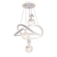 Lustre de restaurant moderne et créatif, style luxe léger, en cristal, LED à intensité variable en continu, en fer et aluminium, pour chambre principale et salon