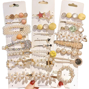 Aleación dulce perla pelo roto horquilla lateral temperamento femenino Clip de diamantes de imitación flecos sombreros ligero lujo delicado de gama alta - Product Image 2