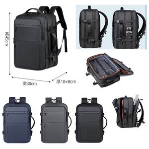 Venta al por mayor de mochila impermeable de nailon Softback para ordenador portátil de gran capacidad antirrobo al vacío bolsa de viaje de negocios de moda personalizada - Product Image 1