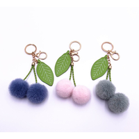 Pluche fruit zachte lichte sleutelhanger autosleutelhanger schattige kersen tas sleutelhanger pluche cartoon hanger creatieve accessoires