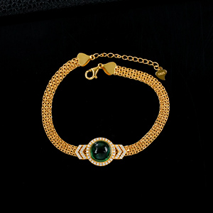 Pulsera de Plata 925 con Esmeralda Cultivada y Oro Amarillo, Brillante y Elegante, Regalo Perfecto para Cumpleaños o Sorpresa Diaria para Chicas - Product Image 3