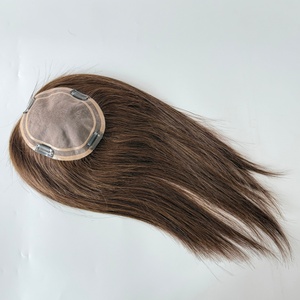 Perruques pour femmes 5.5*6.5 Mono, cheveux naturels, pour cheveux clairsemés, toupet féminin, couleur naturelle, densité 130% # 2 14 pouces - Product Image 3