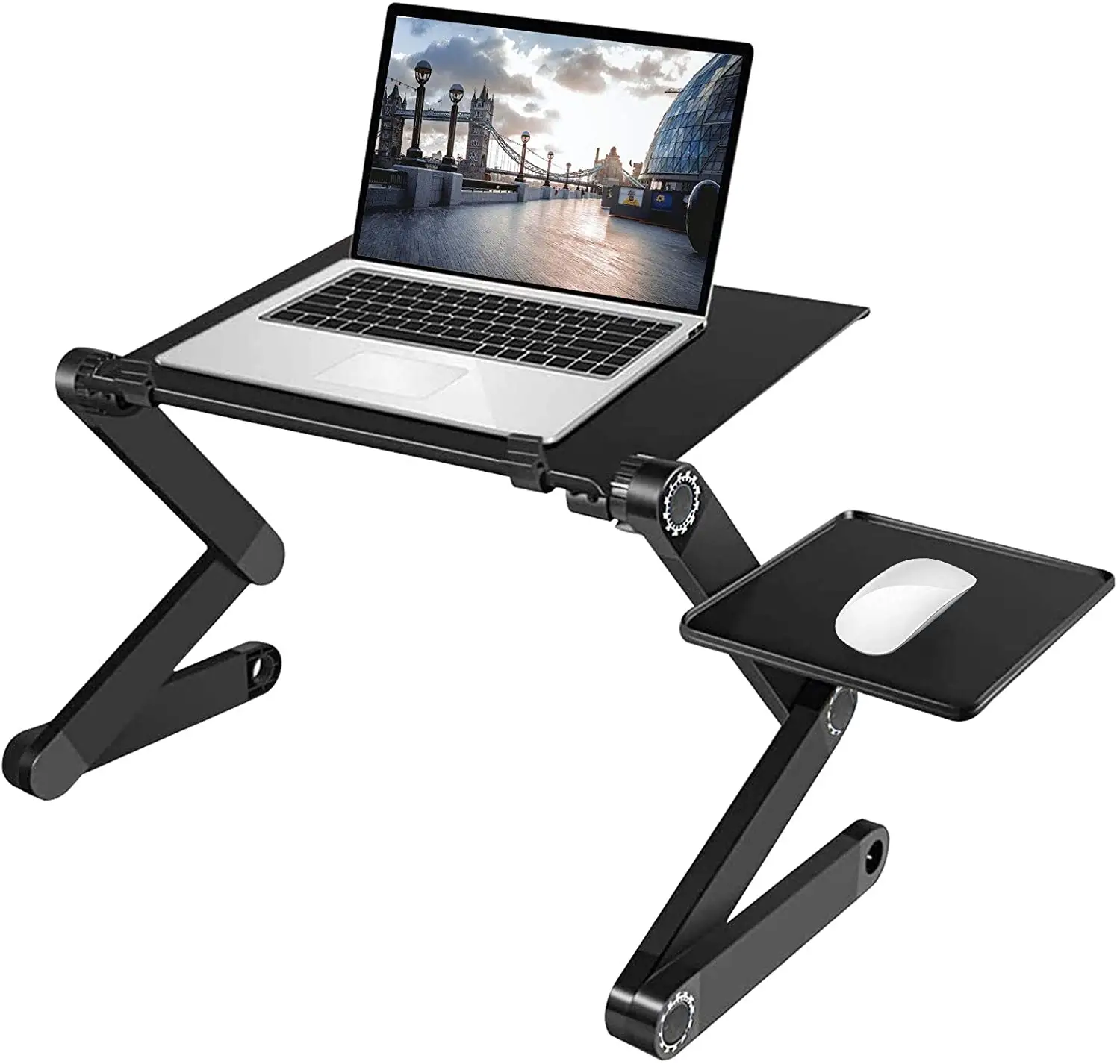 Yüksek kaliteli Laptop standı katlanabilir alüminyum dizüstü bilgisayar masası ayarlanabilir bilgisayar masaları