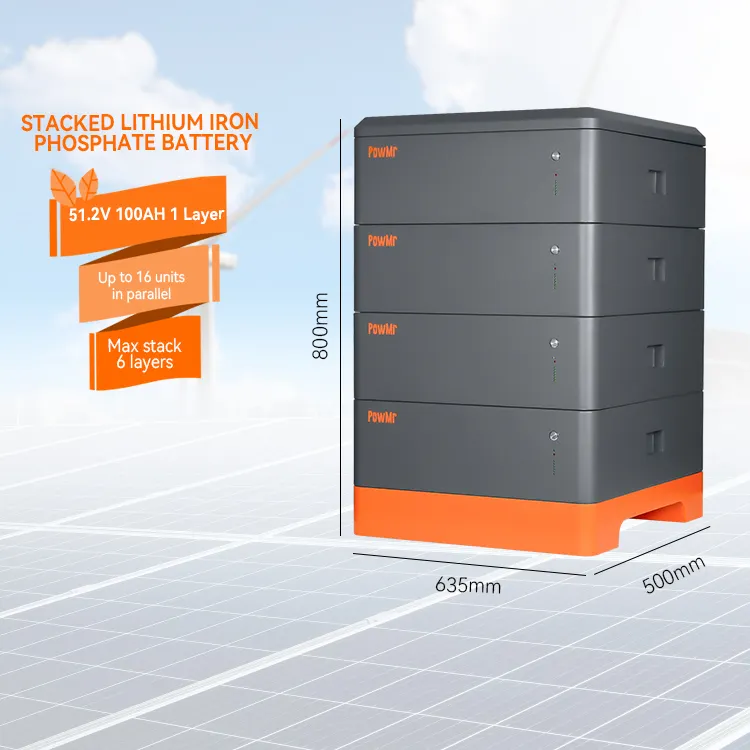 PowMr New Energy 51.2V 5KWh 10KWh 20KWh Solar Energy Storage System 200Ah 400Ah Stackable Lithium ion Battery