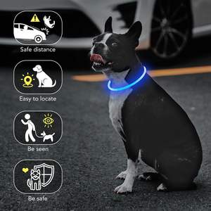 OEM collares de perro más brillantes USB recargable impermeable iluminar <span class=keywords><strong>collar</strong></span> de perro para caminar de noche - Product Image 3