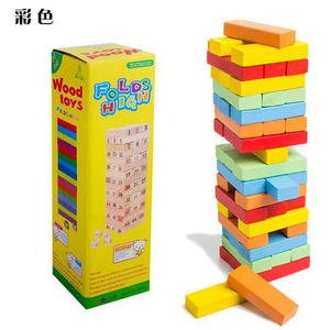 Ensemble de blocs de construction en bois empilables de forme irrégulière créative colorée de dessins animés personnalisés - Product Image 4