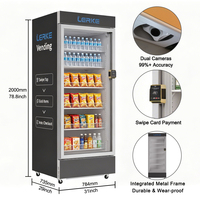 Máquina Expendedora Personalizada LERKE Sudáfrica, Máquina Expendedora Automática Delgada para la Venta de Bolas de Fútbol y Snacks