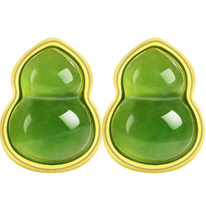 Boucles d'oreilles en jadeite naturelle, jade néphrite, argent S925 incrusté, design original, cadeau avec certificat d'évaluation D1297 - Product Image 5