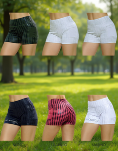 Shorts de Mujer con Estampado de Pata de Gallo, Spandex, Cintura Elástica, para Deporte y Yoga, Tallas S M L XL - Product Image 2