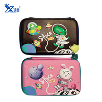Trousse à crayons 3D motif lapin dinosaure dessin animé mignon étudiant boîte à crayons à couverture rigide pochette grande capacité ensemble de papeterie écologique